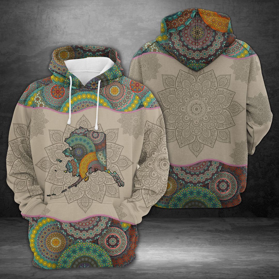 Awesome Alaska Mandala Unisex 3d Hoodie