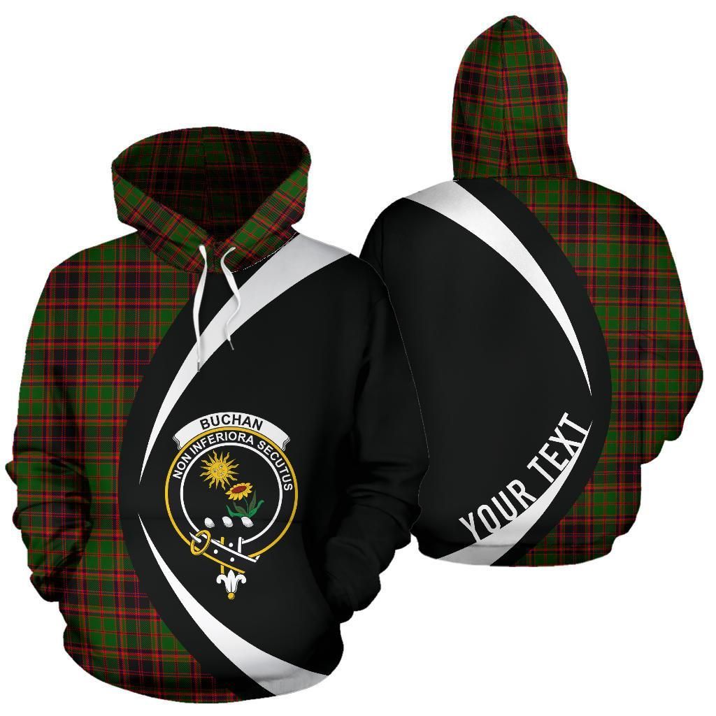 Buchanan Hunting Tartan Circle Personalized Name Unisex 3d Hoodie