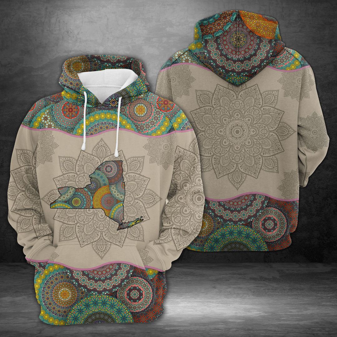 Awesome New York Mandala Unisex 3d Hoodie