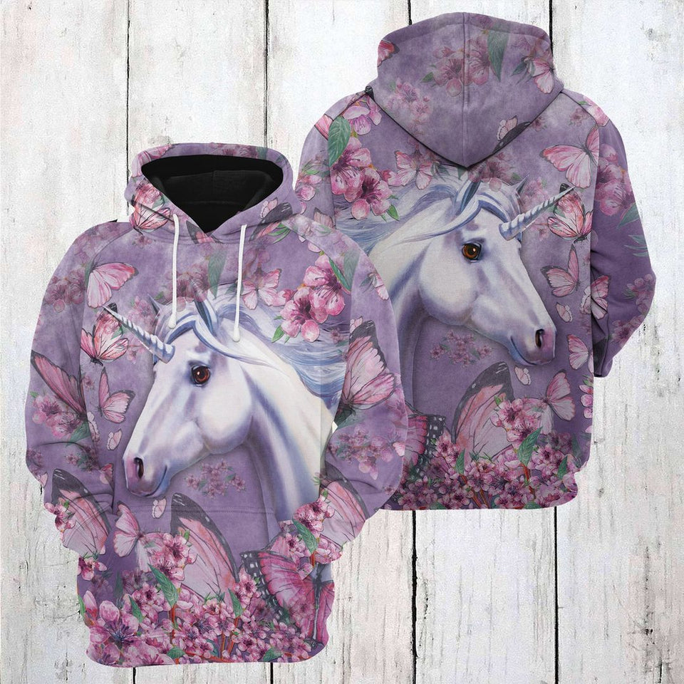 Unicorn Butterfly Unisex 3d Hoodie