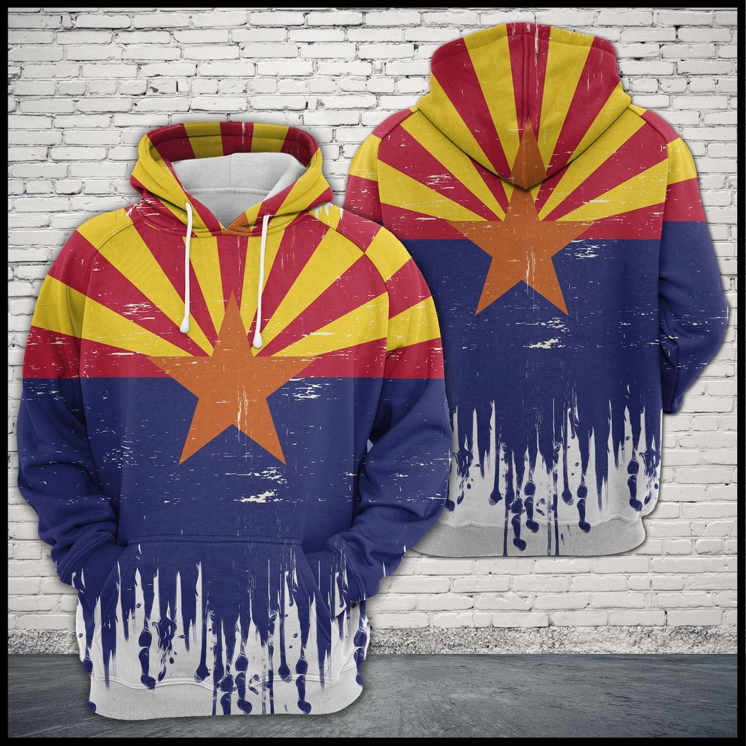 Awesome Arizona Flag Unisex 3d Hoodie