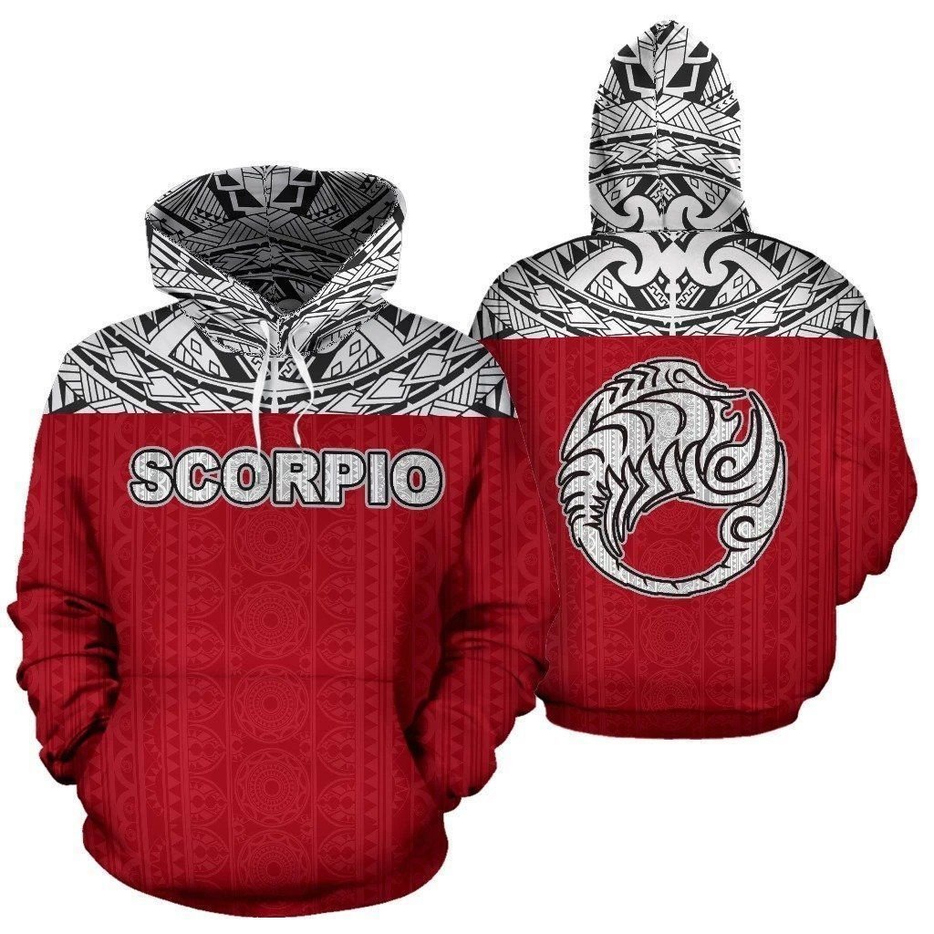 Scorpio Zodiac - Poly All Over Unisex 3d Hoodie