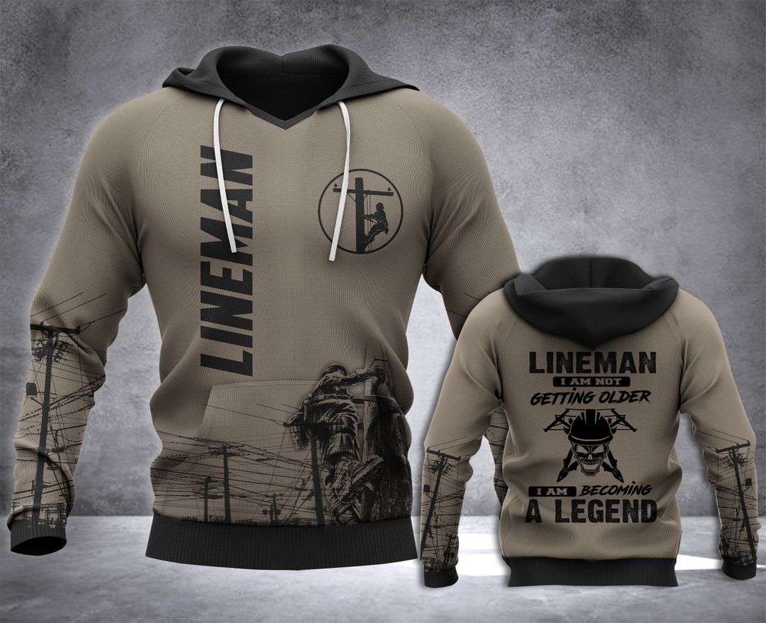 Lineman Legend All Over Unisex 3d Hoodie