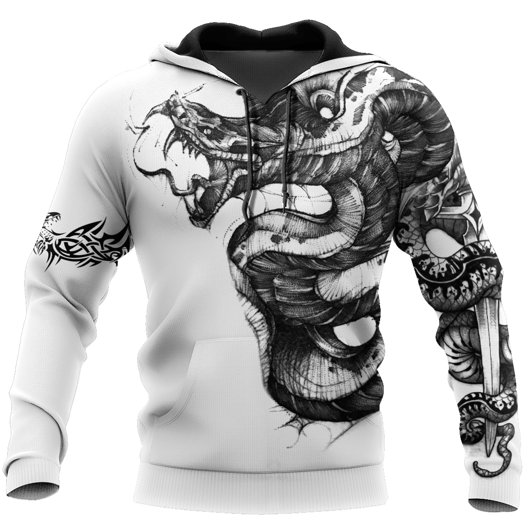 Snake Tattoo For Men And Women Hac Unisex 3d Hoodie