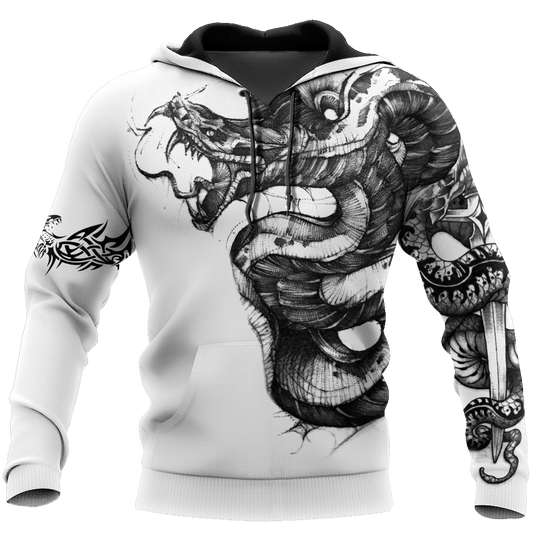 Snake Tattoo For Men And Women Hac Unisex 3d Hoodie