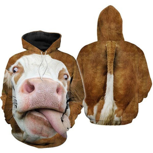 Cow Unisex 3d Hoodie All Over Print