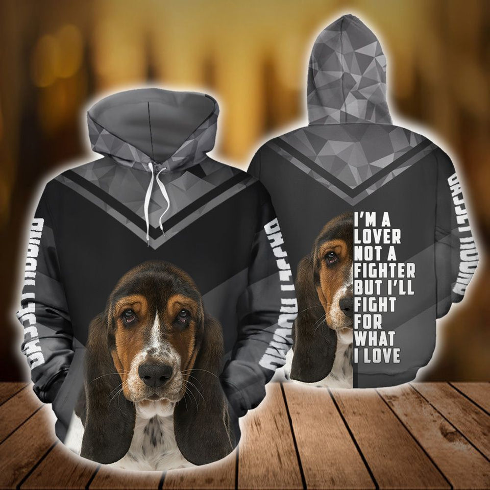 Basset Hound Dog All Over Printed Unisex 3d Hoodie