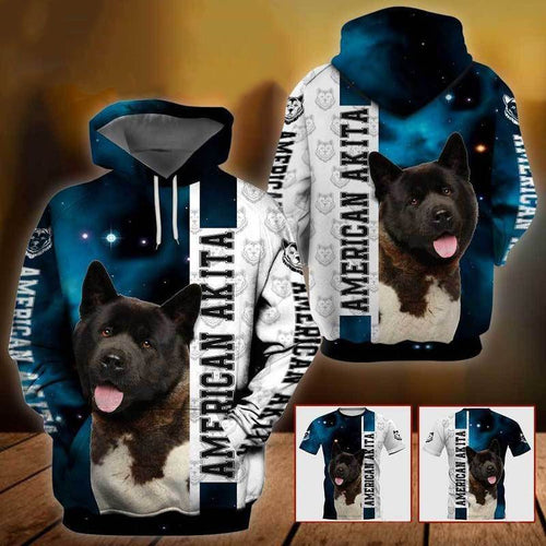 American Akita Dog All Over Printed Unisex 3d Hoodie