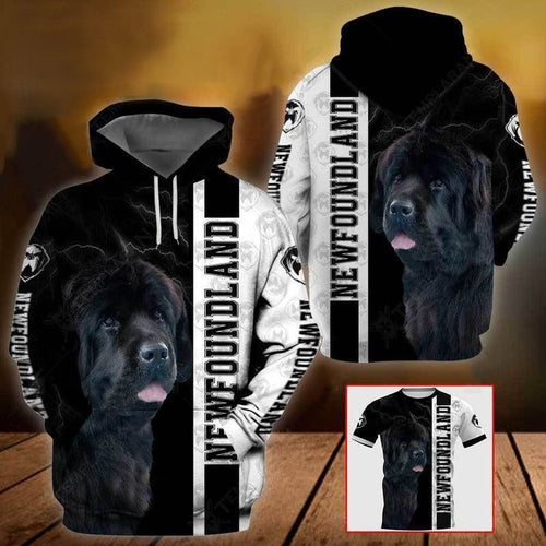 Newfoundland Dog All Over Printed Unisex 3d Hoodie