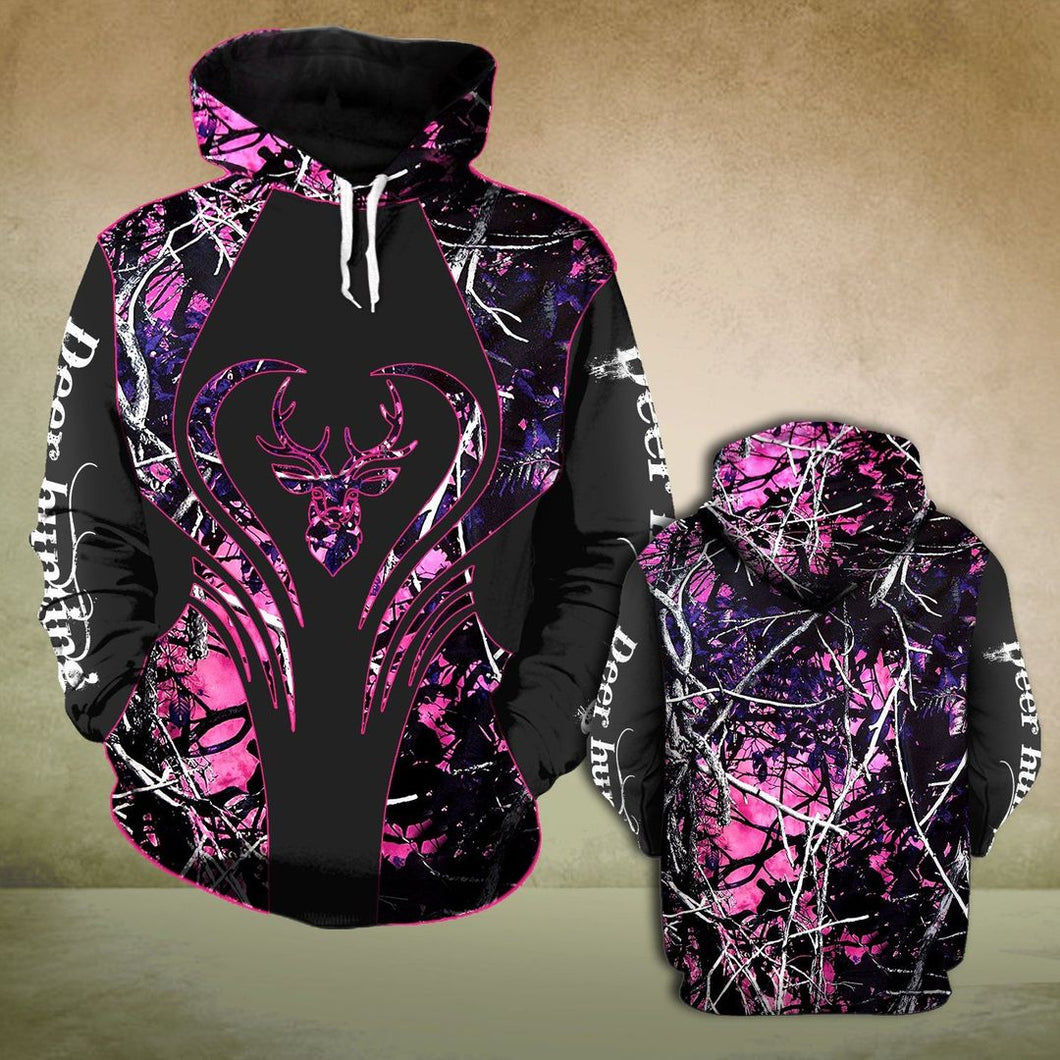 Hunting Deer Camo Unisex 3d Hoodie All Over Print