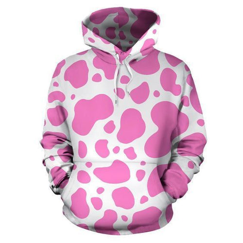 Pink And White Cow Unisex 3d Hoodie