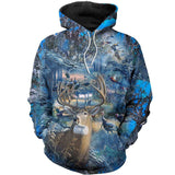 Hunting Camo Blue Unisex 3d Hoodie