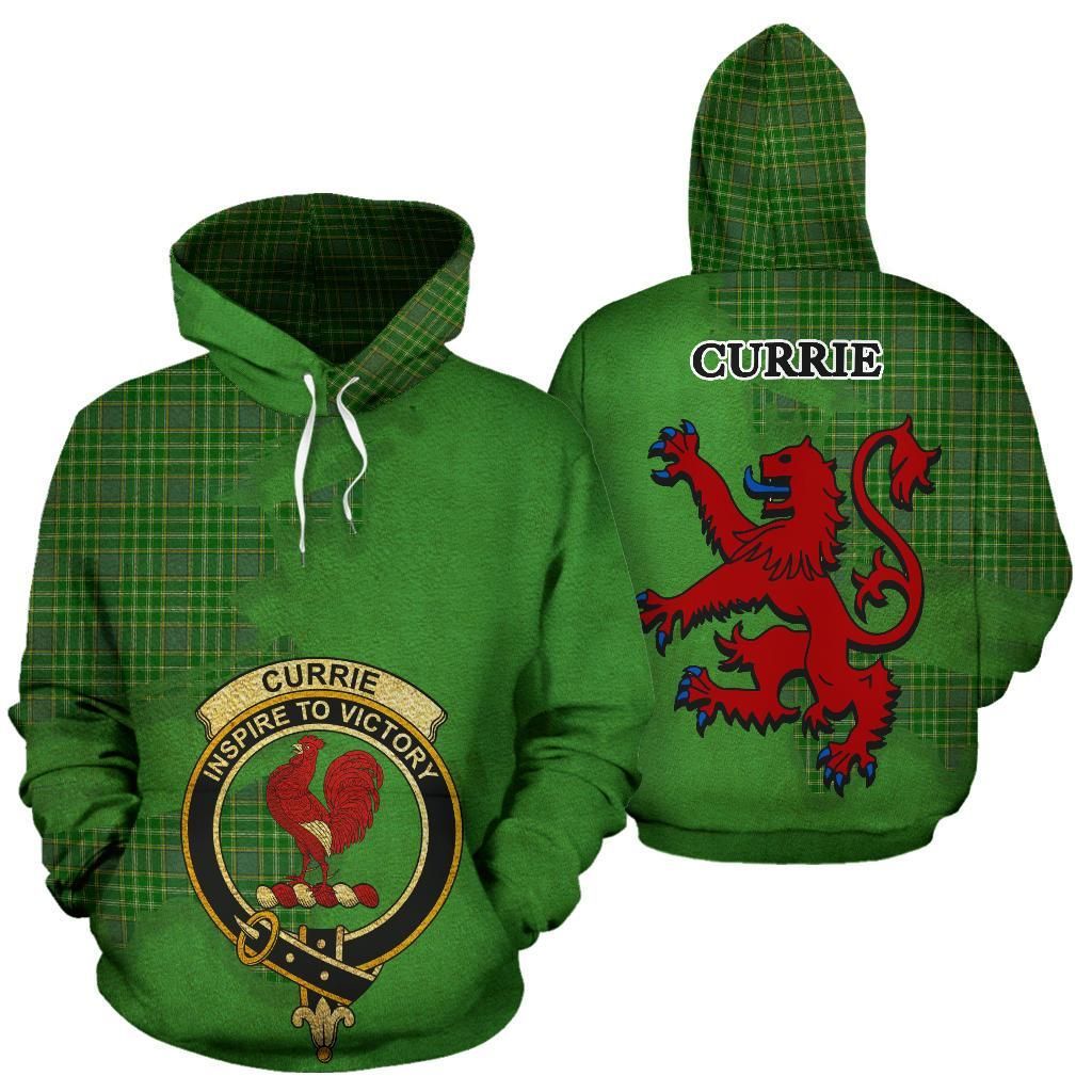 Currie Clan Crest Tartan Unisex 3d Hoodie
