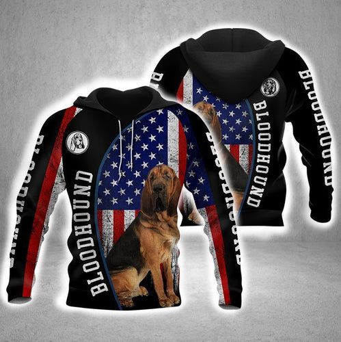Bloodhound Dog All Over Printed Unisex 3d Hoodie All Over Print