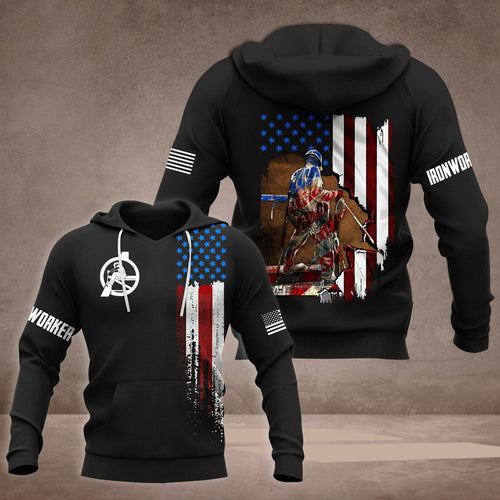 Iron Worker Flag True Unisex 3d Hoodie