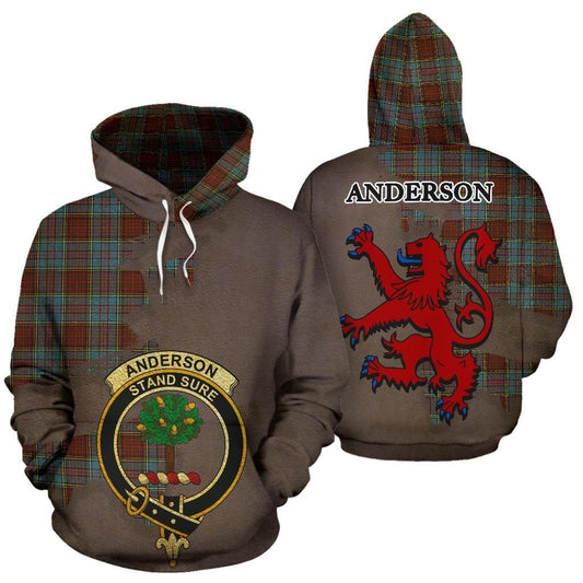 Anderson Modern Clan Crest Tartan Royal Unisex 3d Hoodie