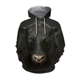 All Over Black Cow Unisex 3d Hoodie
