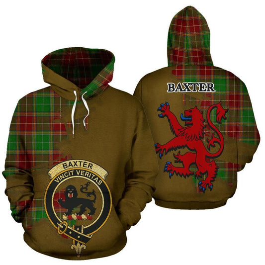 Baxter Modern Clan Crest Tartan Royal Unisex 3d Hoodie