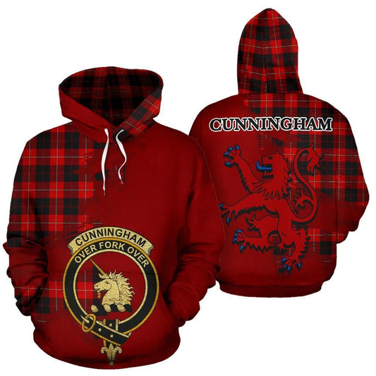 Cunningham Modern Clan Crest Tartan Unisex 3d Hoodie