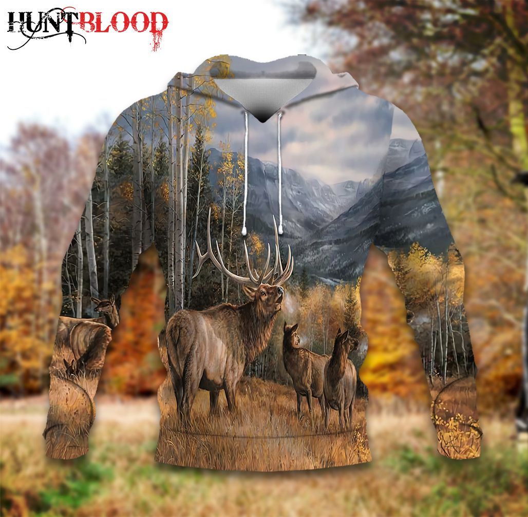 Elk Hunting Ntd Unisex 3d Hoodie