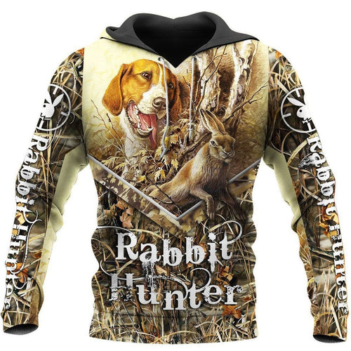 Rabbit Beagle Hunting Camouflage Cool Unisex 3d Hoodie