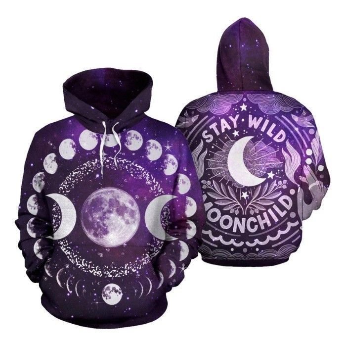 Moon Child Wicca Unisex 3d Hoodie