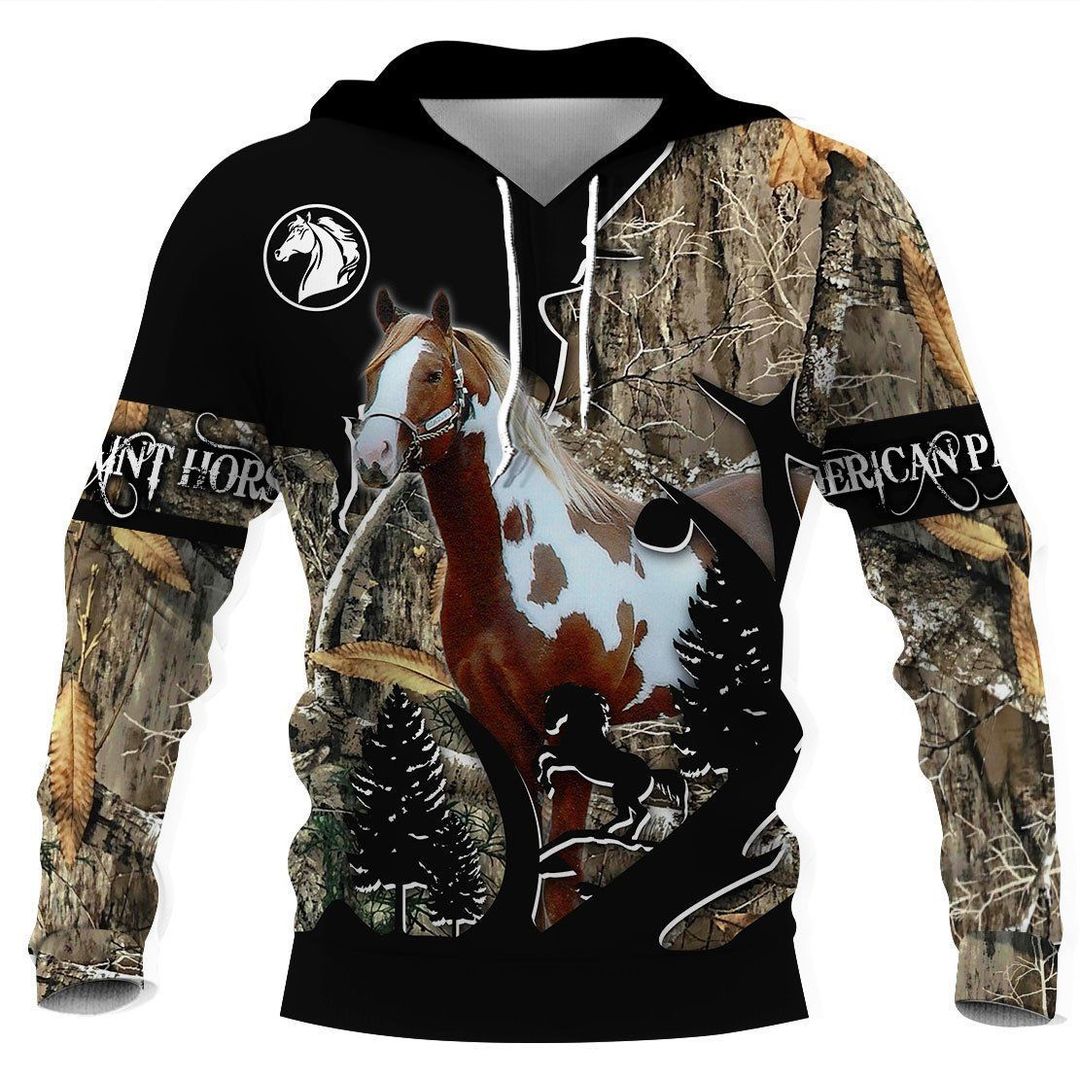 American Paint Horse Camouflage Unique Unisex 3d Hoodie