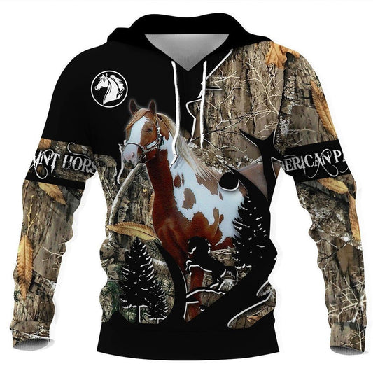 American Paint Horse Camouflage Unique Unisex 3d Hoodie