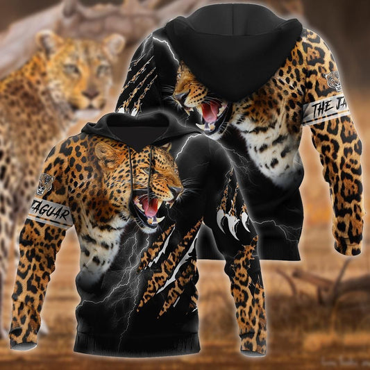The Powerful Jaguar Thunderstorm 3d Unisex 3d Hoodie