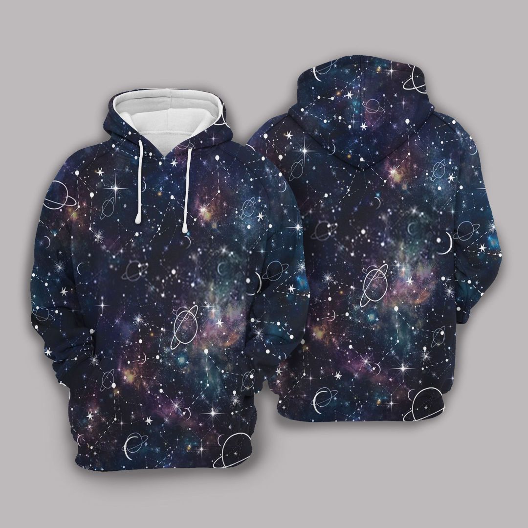 Constellation Galaxy Space Unisex 3d Hoodie