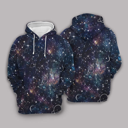 Constellation Galaxy Space Unisex 3d Hoodie