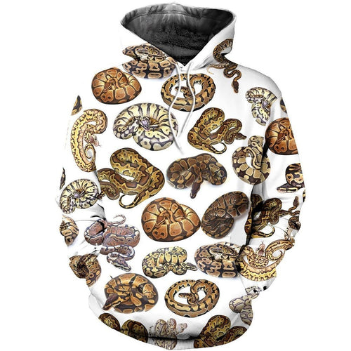 Ball Python Collection Unique Design Unisex 3d Hoodie