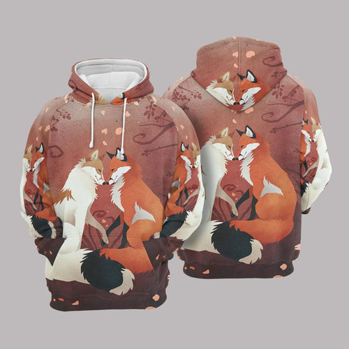 Couple Fox Pullover Unisex 3d Hoodie