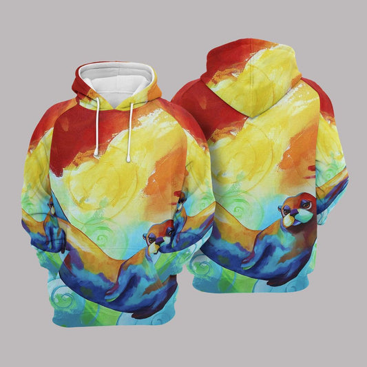 Otter Multicolor Nice Unisex 3d Hoodie