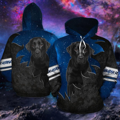 Labrador Retriever Galaxy Cool Unisex 3d Hoodie