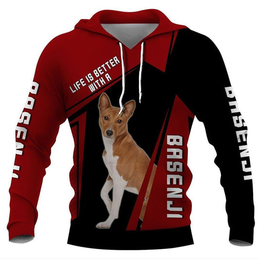 Basenji Black And Red Nice Design Unisex 3d Hoodie