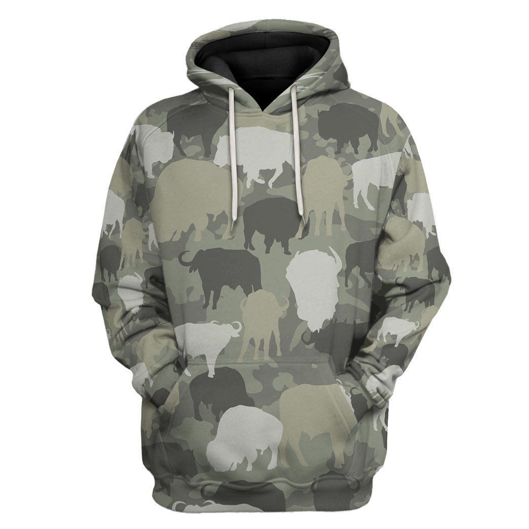 Bison Camo Awesome Unisex 3d Hoodie