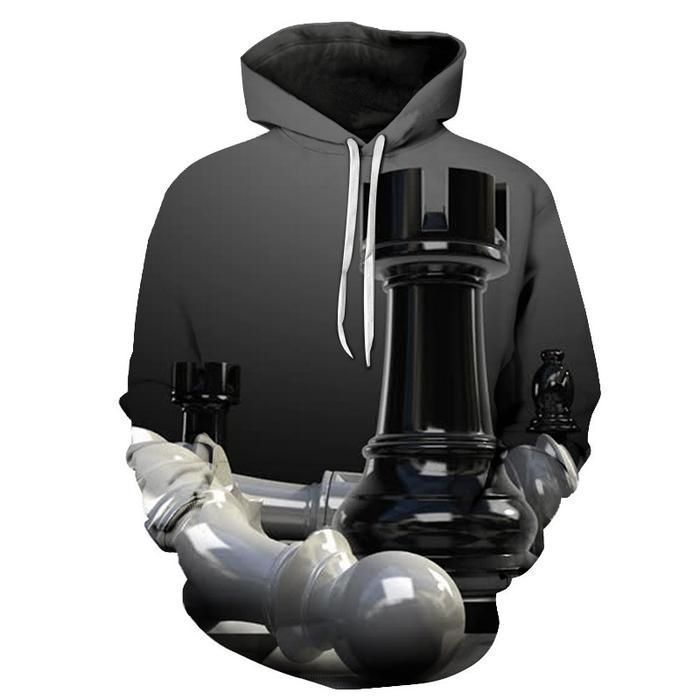 Chess Black And White Best Unisex 3d Hoodie