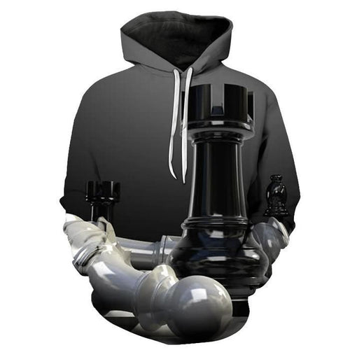 Chess Black And White Best Unisex 3d Hoodie