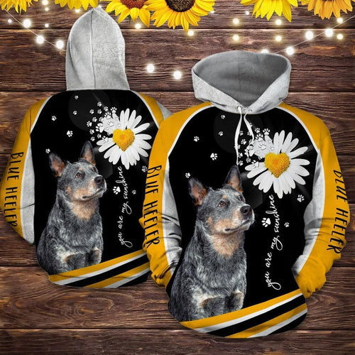 Blue Heeler Yellow Funny Unisex 3d Hoodie