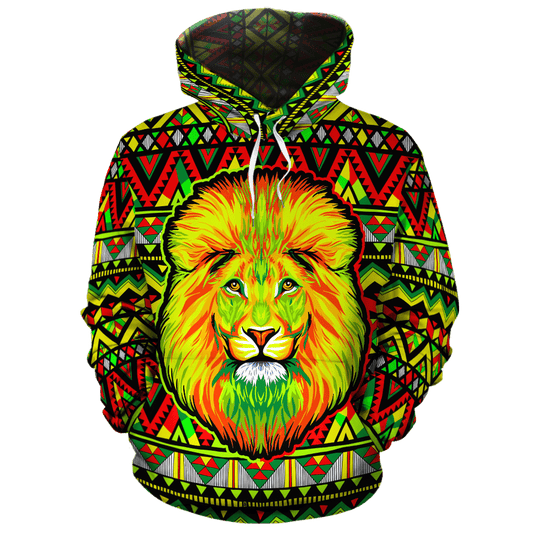 Neon Lion Africa Unisex 3d Hoodie