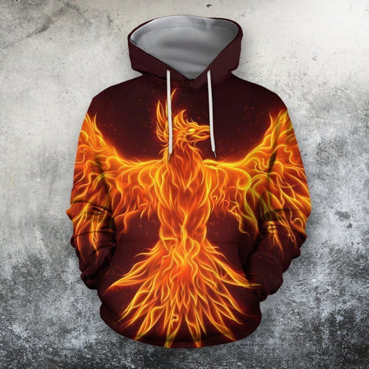 Fire Phoenix Flyinging Unisex 3d Hoodie