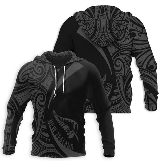 Maori Black New Zealand Circle Style Sport Unisex 3d Hoodie