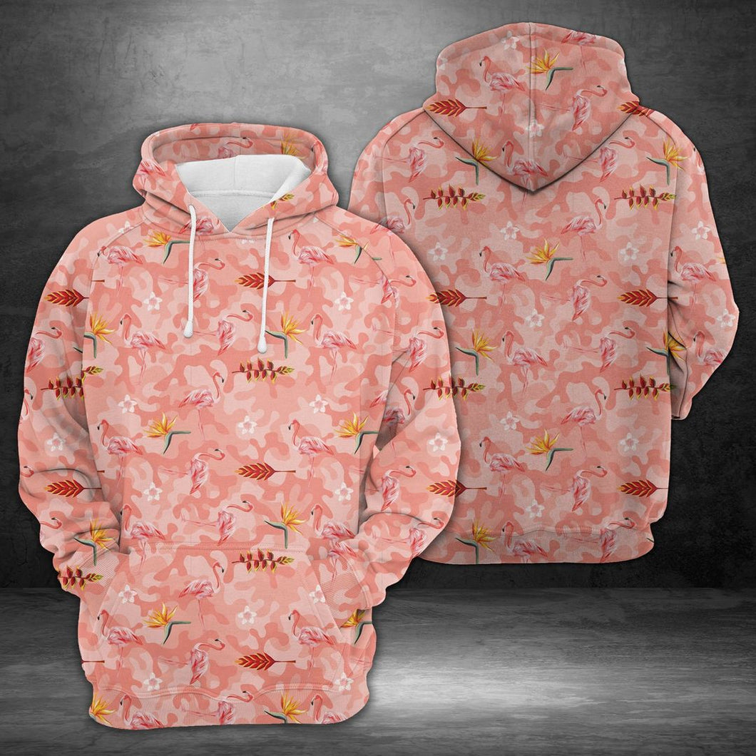 Camouflage Flamingo Cute Design Unisex 3d Hoodie