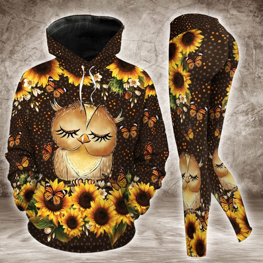 Owl Sunflower Unique Unisex 3d Hoodie