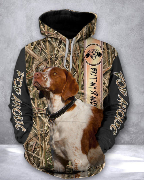 Brittany Spaniel Dog Camoflage Perfect Unisex 3d Hoodie