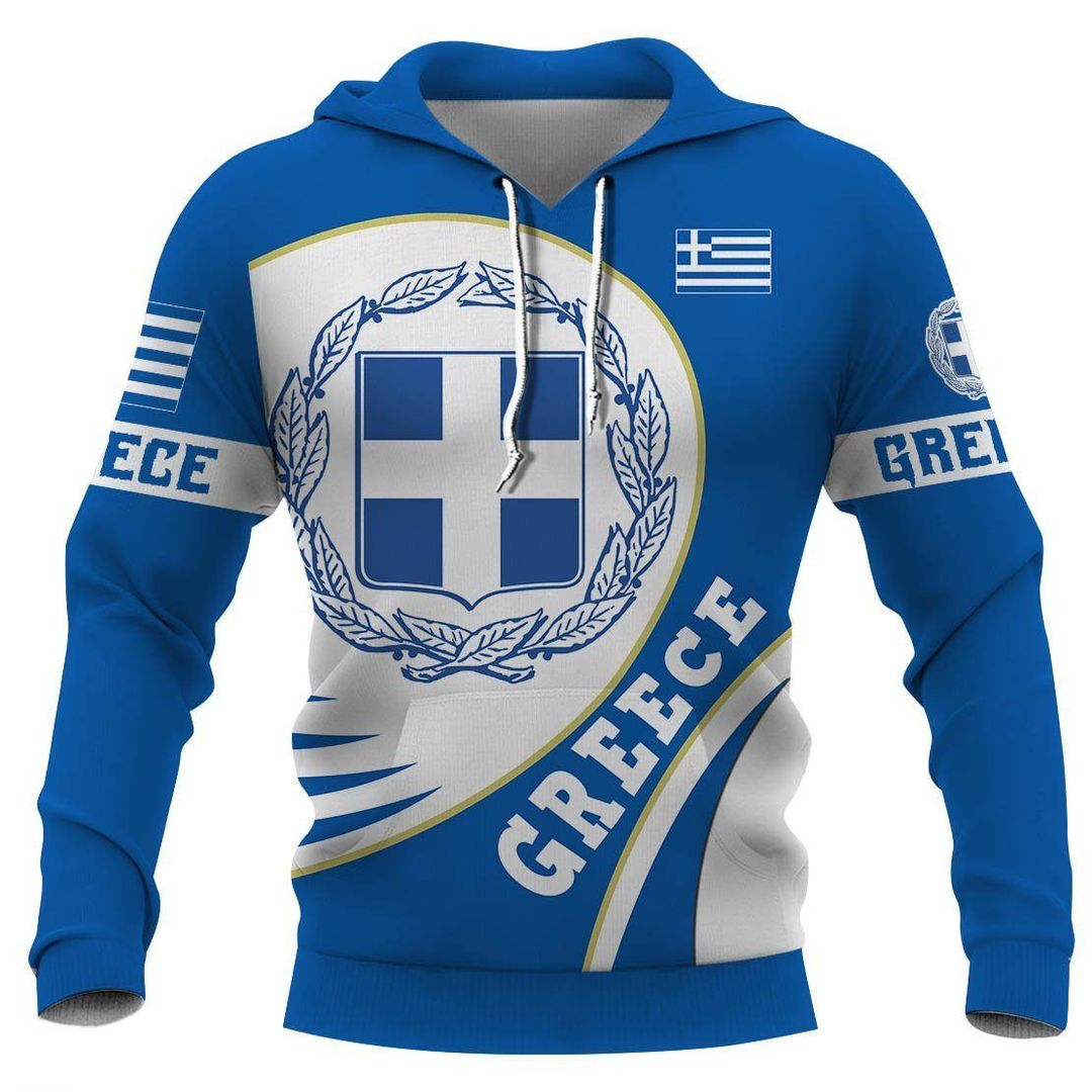 Greece Blue Nice Unisex 3d Hoodie
