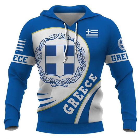 Greece Blue Nice Unisex 3d Hoodie