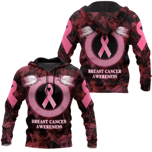 Angel Breast Cancer Awareness High Quality Unisex 3d Hoodie