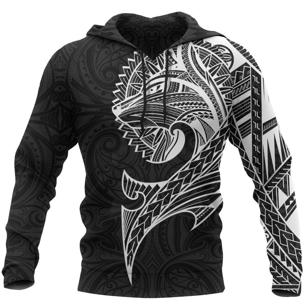 New Zealand Maori Black And White Unisex 3d Hoodie